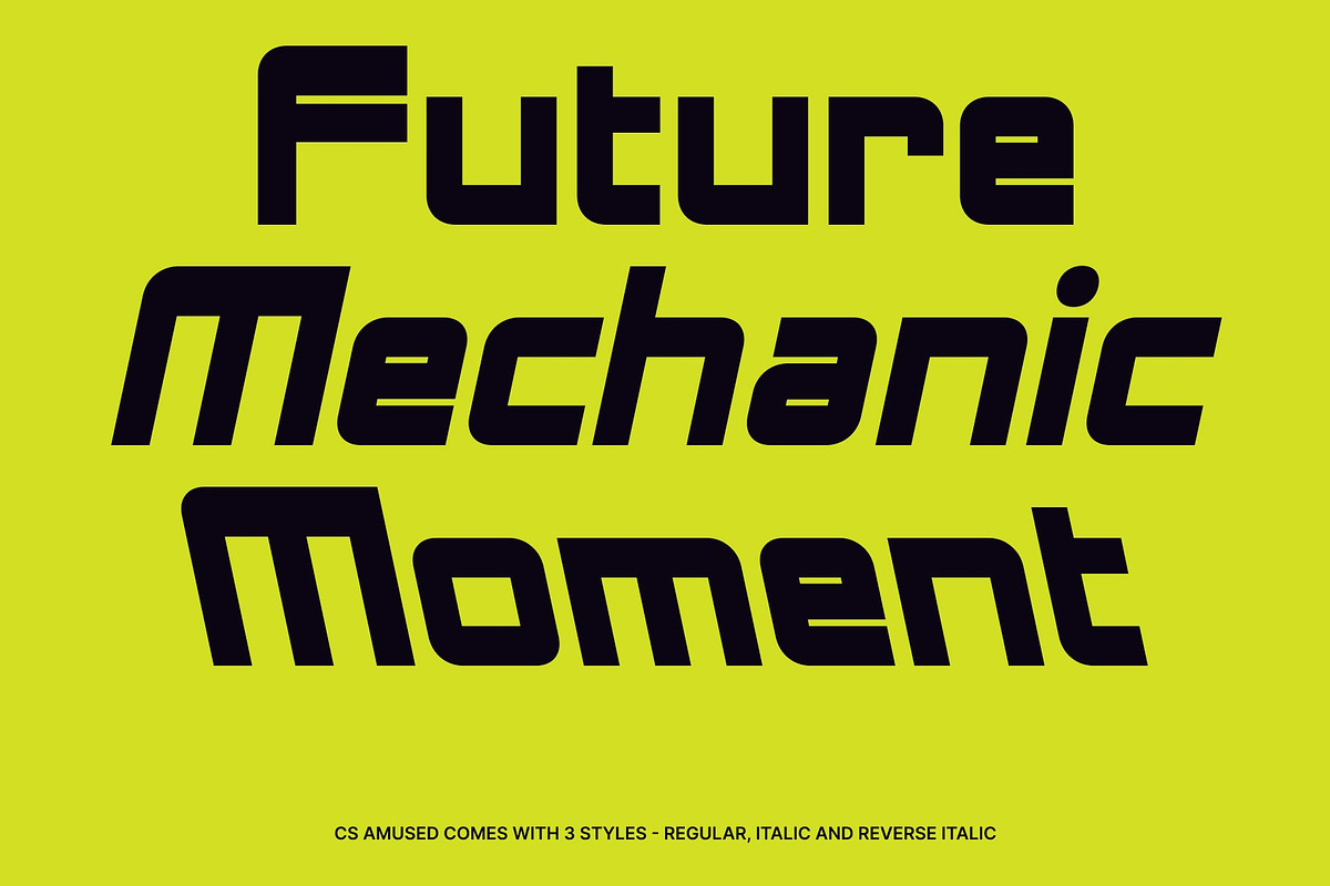 CS Amused – Techno Font, a Sans Serif Font by Craft Supply Co. (Photo 3 of 8)