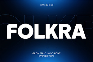 Folkra - Geometric Logo Font, a Sans Serif Font by Pekotype