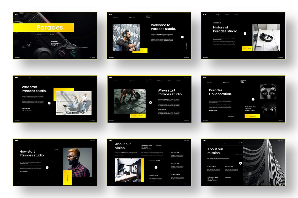 Parades  – Business PowerPoint, a Presentation Template by Dens Creative Studio (Photo 2 of 6)