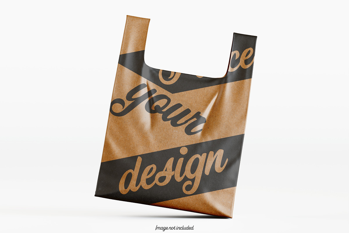 Brown Plastic bag mokcup bundles, a Packaging Mockup by Ambo Ampeng (Photo 3 of 19)