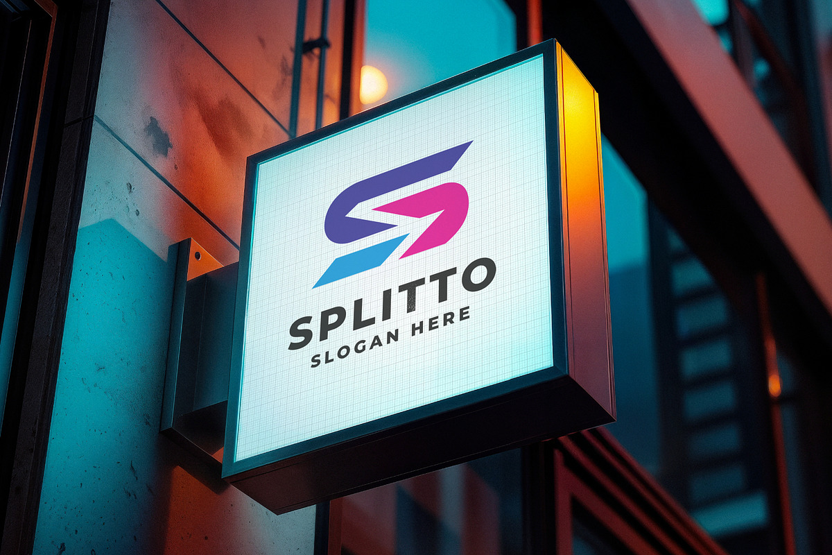 Split Modern Geometric Letter S Logo, a Branding & Logo Template by Design_Planet (Photo 1 of 3)