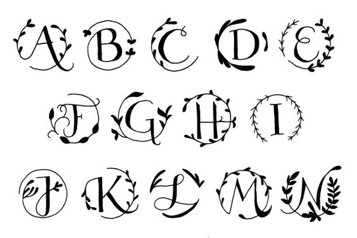Botanical Monograms (solids) Vectors, an Illustration by MyNatureGraphics (Photo 3 of 3)