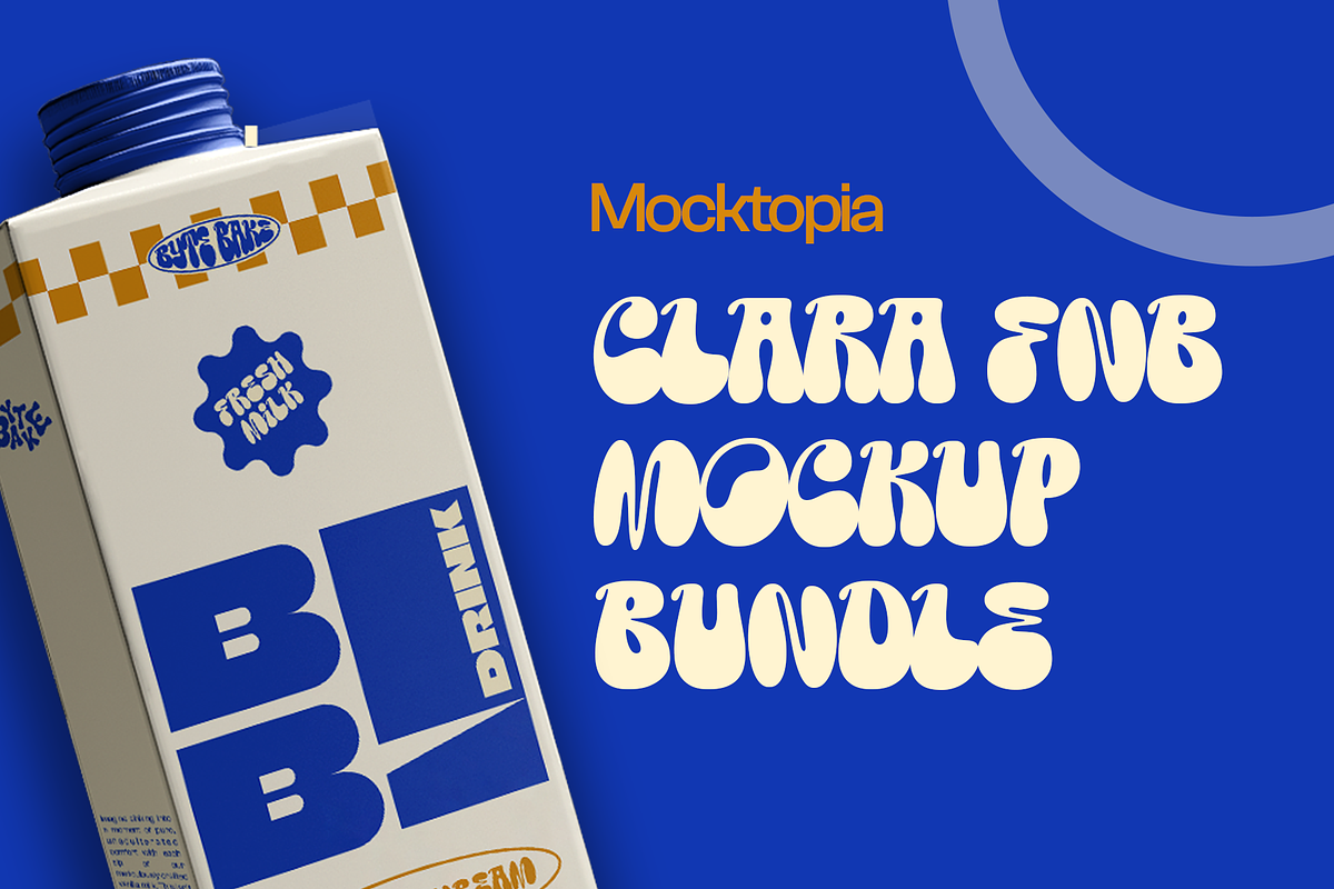 Clara FNB Packaging Mockup Bundle, a Packaging Mockup by Mocktopia (Photo 1 of 10)