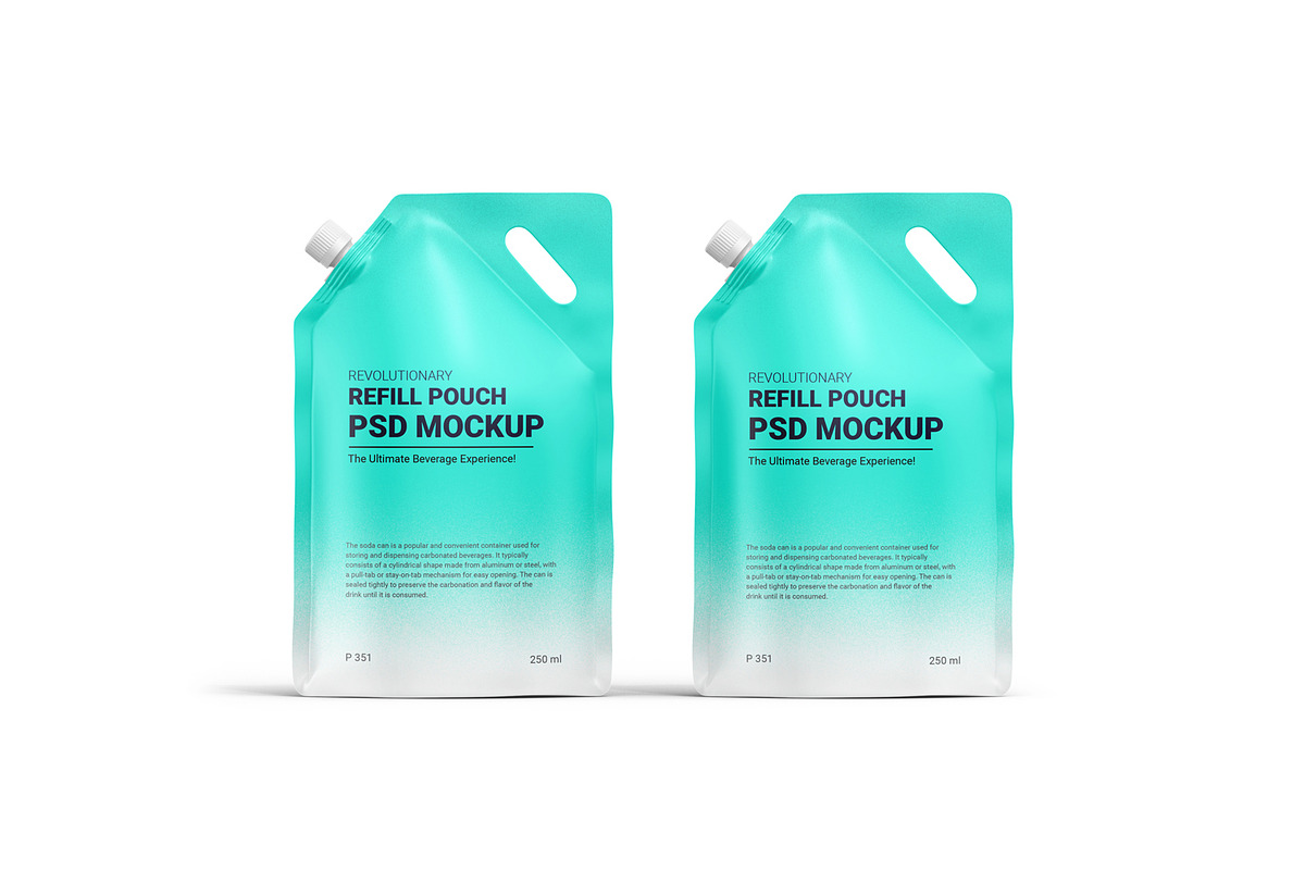 Refill Pouch Bag Mockup, a Packaging Mockup by Ram Studio LLC (Photo 4 of 15)