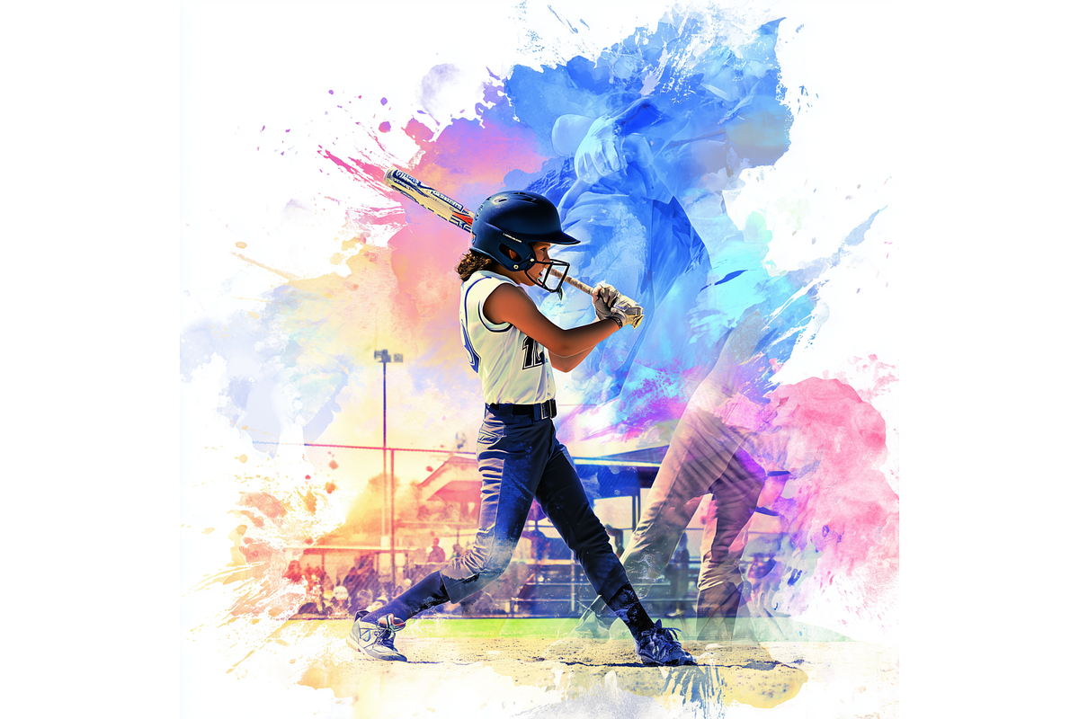 Prompt Retro Girly Baseball Clipart, a Decorative Illustration by Creative design (Photo 7 of 7)