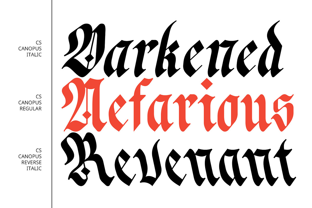 CS Canopus – Blackletter Font, a Blackletter Font by Craft Supply Co. (Photo 3 of 8)
