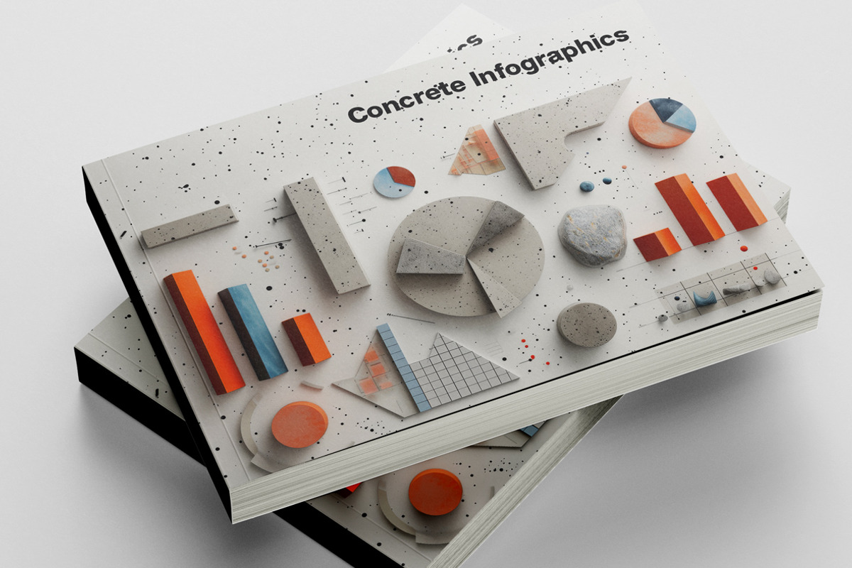 Concrete infographics, a Finance Illustration by Handmadefont (Photo 7 of 11)
