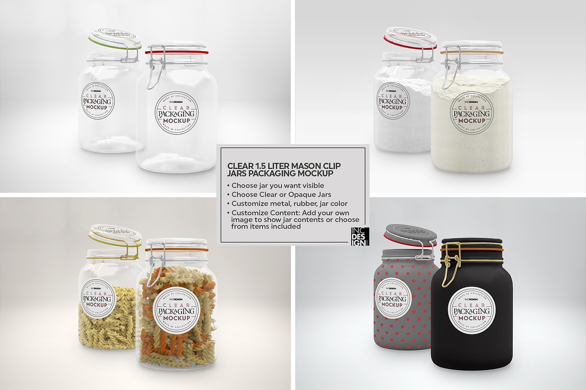 10 Clear Container Packaging Mockups, a Cups & Container Mockup by INCDesign (Photo 7 of 20)