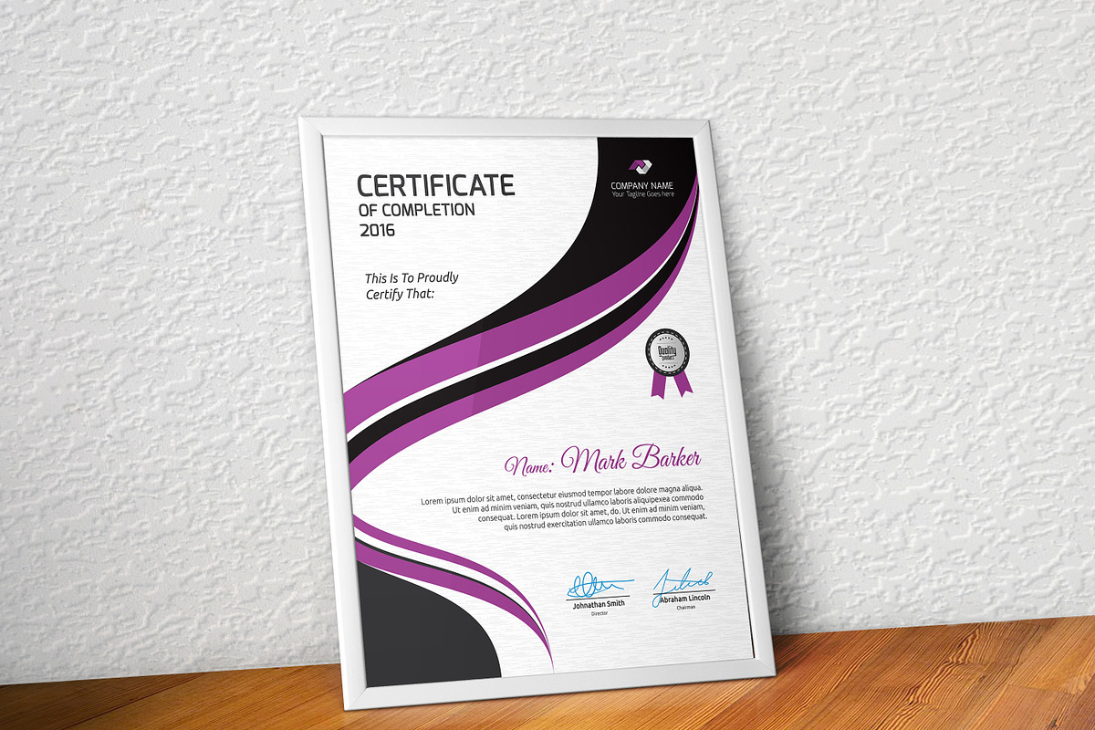 Certificate Word | PSD | AI, a Stationery Template by Curve Design (Photo 2 of 3)