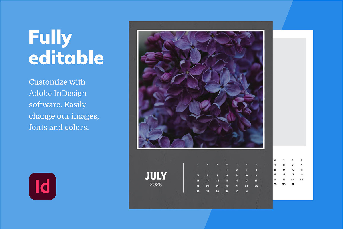 2026 InDesign Calendar Templates, a Marketing Template by Dandymark (Photo 3 of 6)