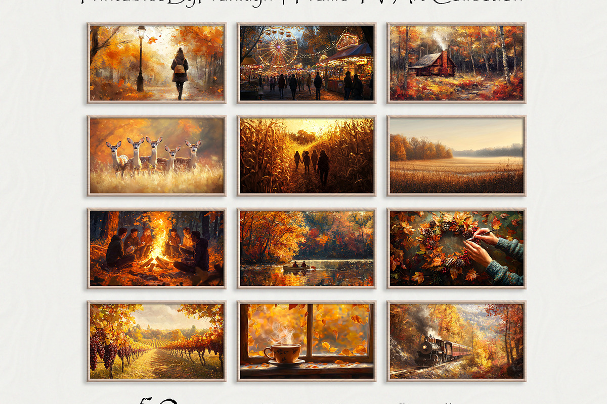 Samsung Frame TV Art Set 50 Autumn, a Wallpaper Photo by PrintablesByFranklyn (Photo 4 of 12)