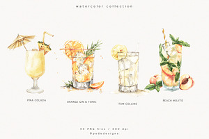 Watercolor Cocktails