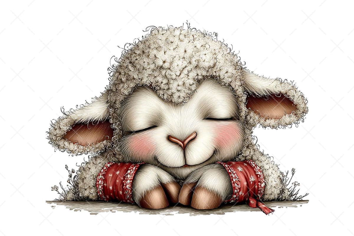 Cute Animals Lying Down Clipart, an Illustration by Craft Nest (Photo 9 of 11)