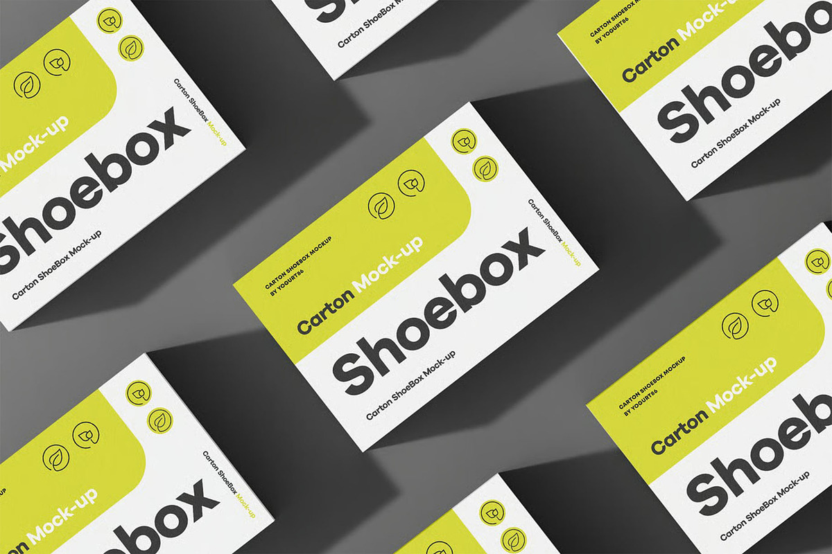Shoe Box Mock-up, a Packaging Mockup by zippypixelstudio (Photo 3 of 15)