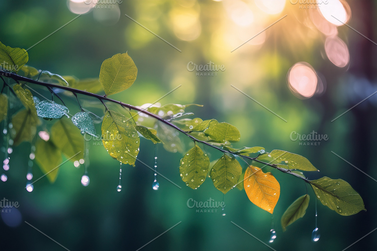 40 Rain in the forest, close up, a Background Photo by Design_Planet (Photo 11 of 14)