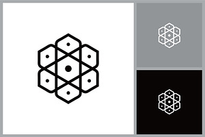 Geometric Hexagon Network Vector, a Branding & Logo Template by quadrazo