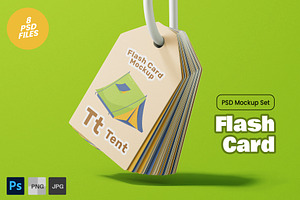 Vertical Flash Card Mockup Set