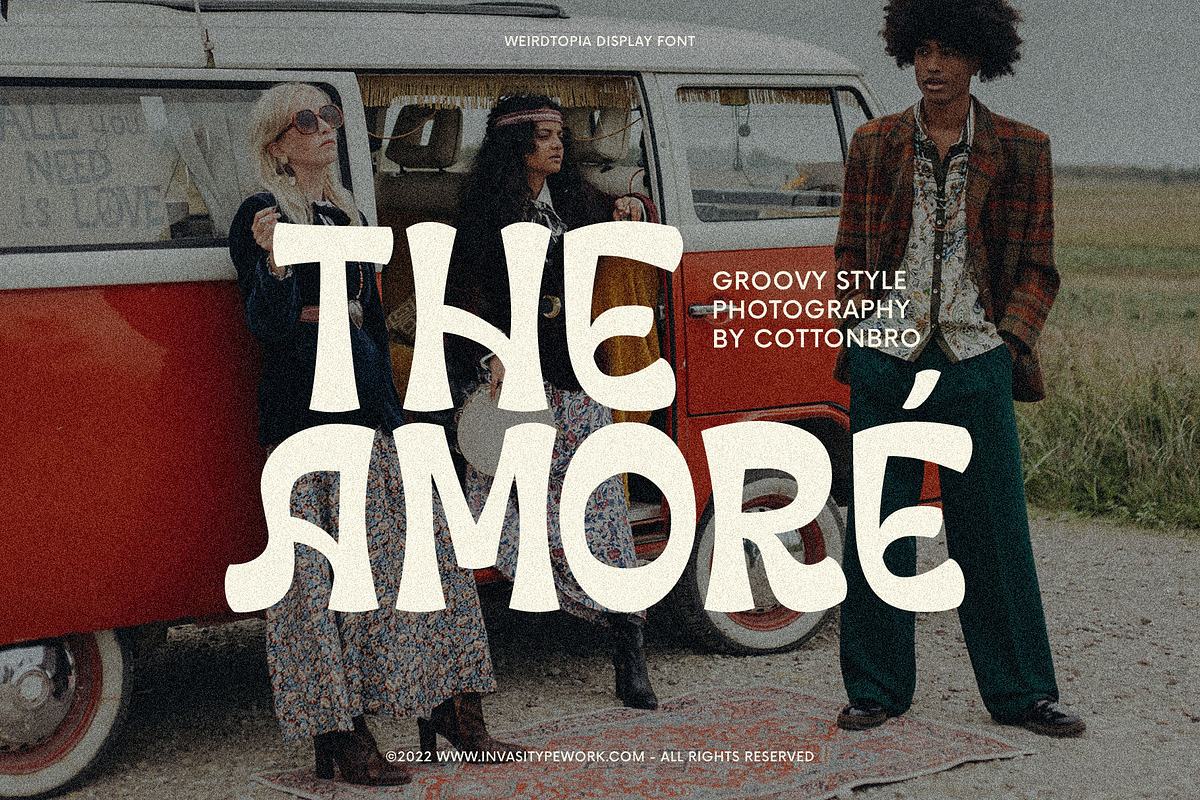 Weirdtopia - Groovy Retro, a Sans Serif Font by Invasi Studio (Photo 9 of 10)