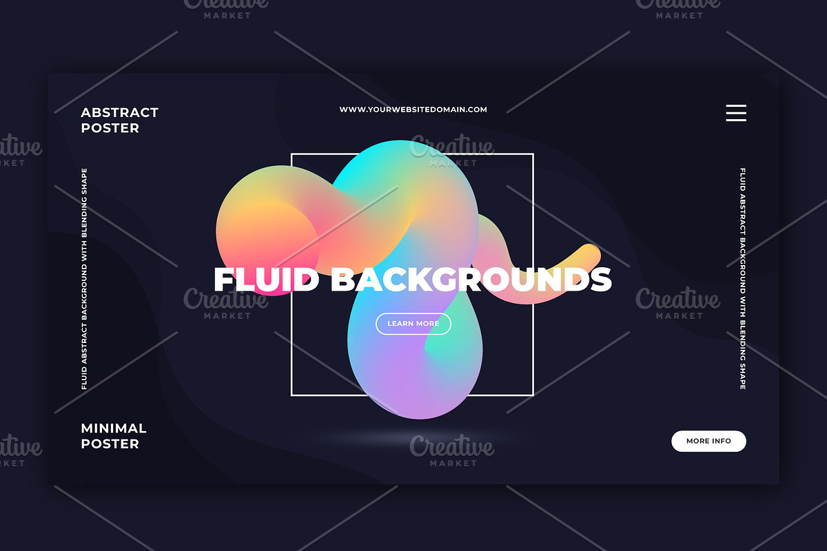 8 Abstract Fluid Backgrounds, a Background Graphic by katyaskrn (Photo 4 of 9)