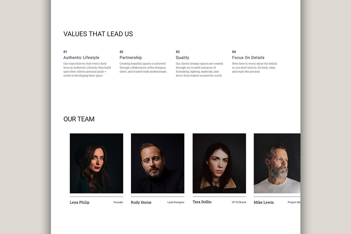 Elementor Template About Us Page, a Landing Page Template by Eva Cogollos Studio (Photo 4 of 6)