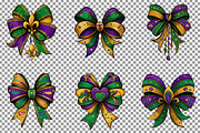 Mardi Gras Bow, Coquette Bow, Mardi, an Illustration by Sublimation Artist (Thumbnail 4 of 6)