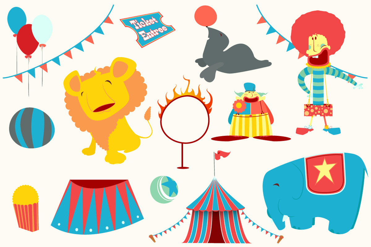 Circus clip-art, an Animal Illustration by Pelican graphics (Photo 1 of 2)