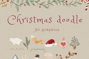 Christmas Doodle Clipart