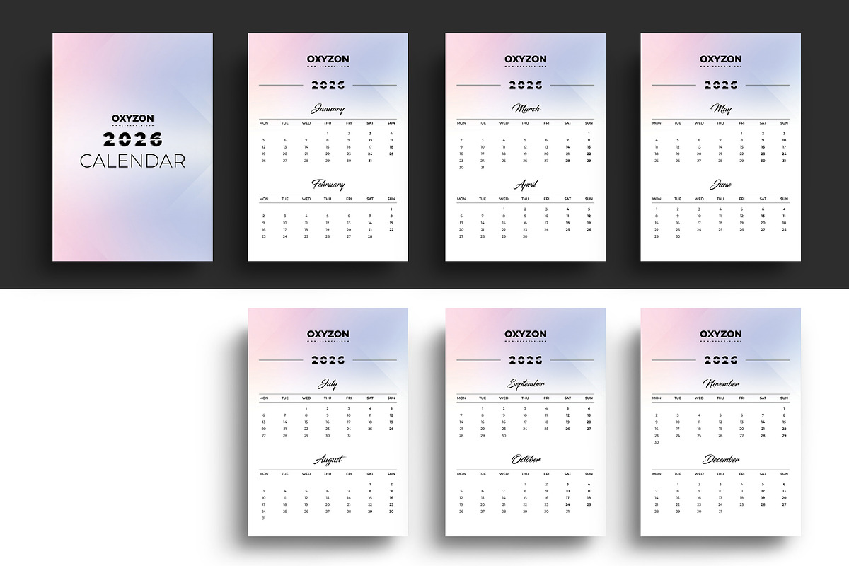Wall Calendar 2026, a Stationery Template by crazyOWL (Photo 4 of 4)