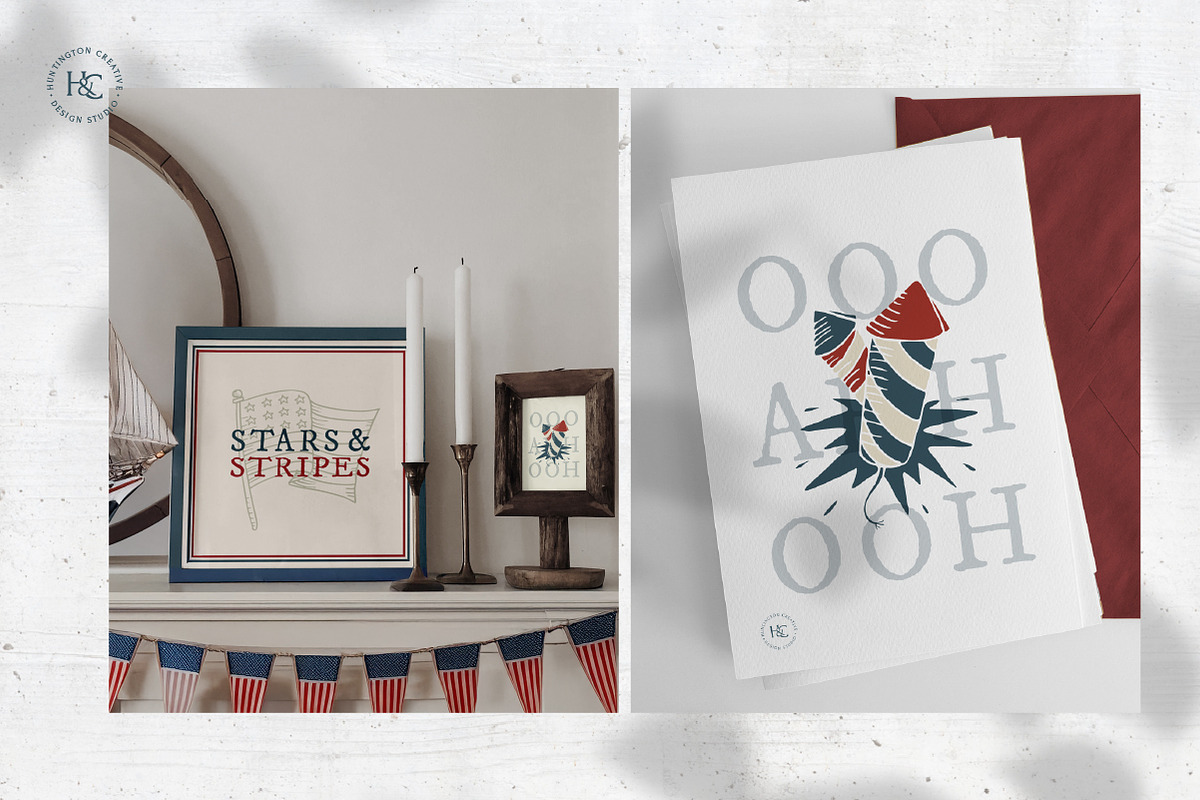 4th of July Hand Drawn Images, a Seasonal Illustration by H&C Drawings & Designs (Photo 8 of 15)