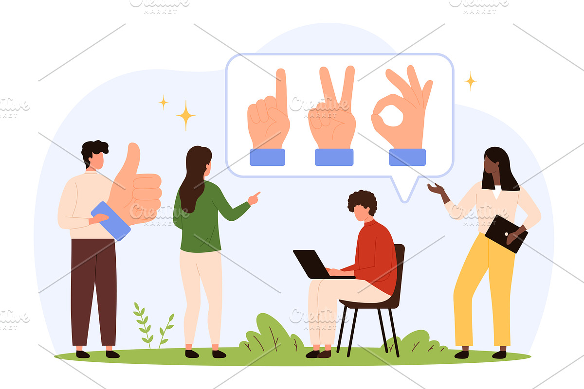Engaging Active Nonverbal design, a Person Illustration by Flashvector