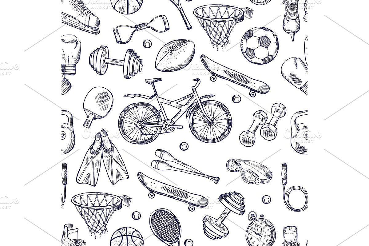 Vector doodles hand drawn seamless, a Background Graphic by Onyx