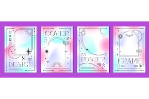 Aesthetic hologram y2k posters, a Decorative Illustration by Buch&Bee