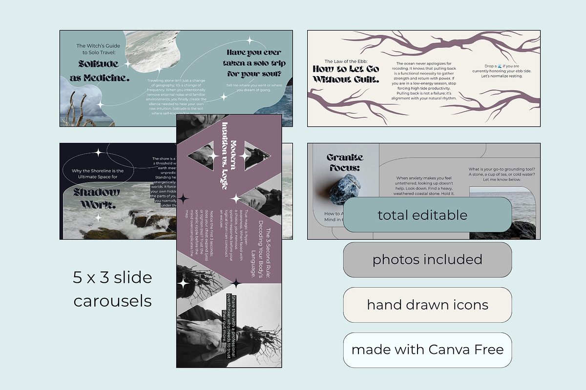 Coastal Witch Social Media Kit, a Social Media Template by Mochi Atelier (Photo 10 of 14)