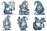 Christmas Blue Gnomes Clipart, an Illustration by Dream Creation (Thumbnail 6 of 7)