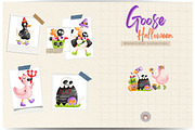 Goose Halloween Watercolor Clipart, an Animal Illustration by Apixsala (Thumbnail 6 of 10)