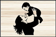30 Mom Baby Play Silhouette Bundle, a Person Illustration by Artivon (Thumbnail 3 of 4)