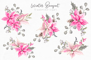 Winter Pink Flowers, an Illustration by YuliyaArtGarden (Thumbnail 5 of 9)