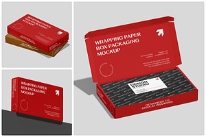Wrapping Paper Box Packaging Mockup, a Packaging Mockup by Unerispace