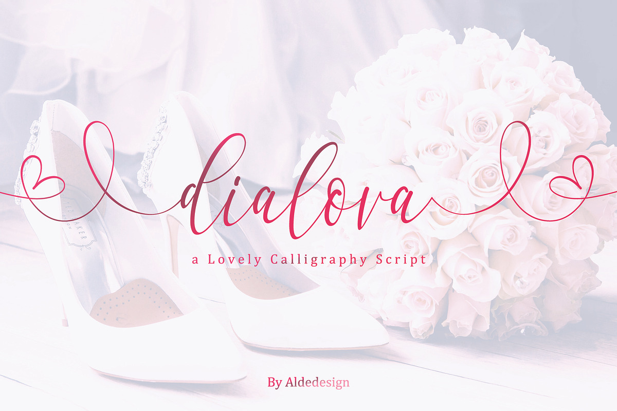 Dialova - Calligraphy Script, a Script Font by Aldedesign (Photo 9 of 9)