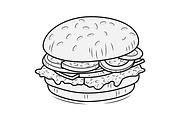 Burger stock vector illustration, an Object Graphic by Ghagra (Thumbnail 2 of 4)