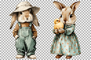 Vintage Easter Bunny PNG Clipart, an Animal Illustration by SugarCloudStudioArt (Thumbnail 6 of 6)