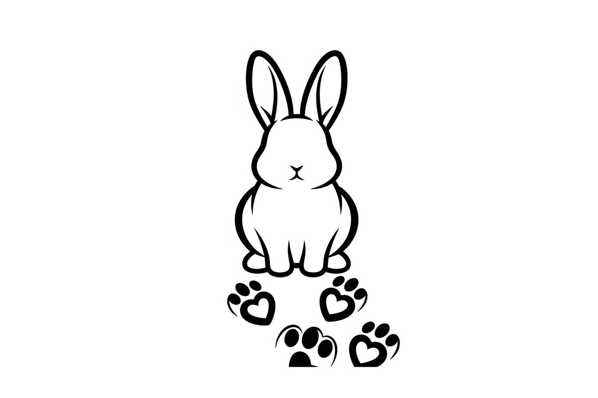 Cute Bunny Love Silhouette Icons, an Illustration by Creativeshirt (Photo 42 of 51)