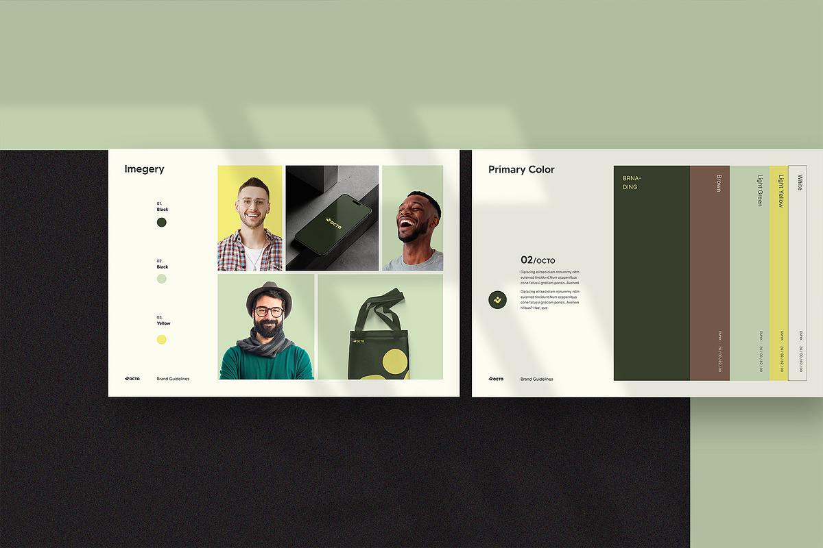 OCTO · Brand Guidelines | CANVA, a Brochure Template by KreateTribe (Photo 2 of 14)