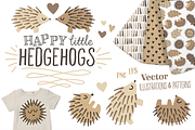 Happy Hedgehogs - Illustration Set, an Animal Illustration by Illustrations by Jessie (Thumbnail 1 of 4)