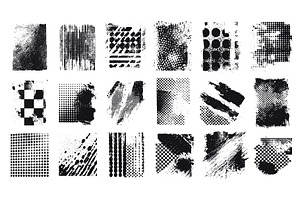 Punk grunge texture vector set, a Texture Graphic by Ksania