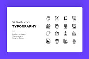 Typography | 32 Icons Set, an Outline Icon by Marina Silence (Thumbnail 3 of 16)