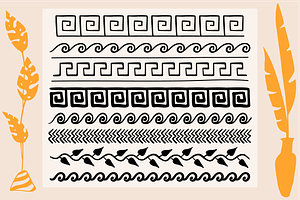 Ancient Greece. Antique Vector Set