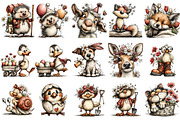 Quirky Spring Animals Clipart, an Illustration by OK Design (Thumbnail 3 of 6)