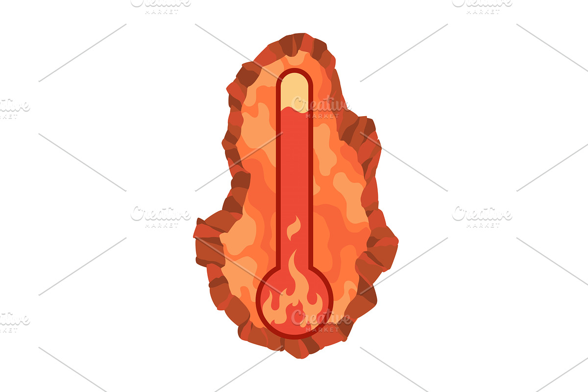 Global warming concept with, an Object Illustration by Things for designers