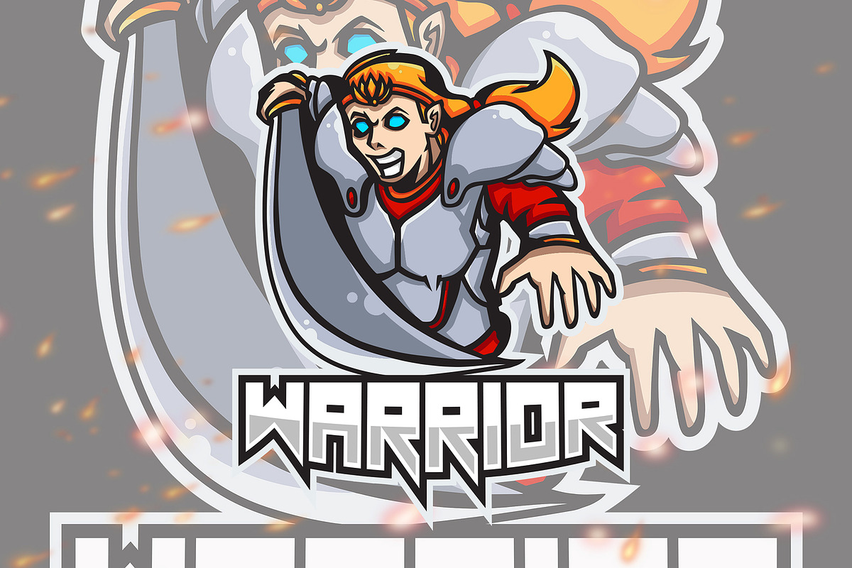 Warrior Character Esport Gaming Logo, a Branding & Logo Template by Giant Design